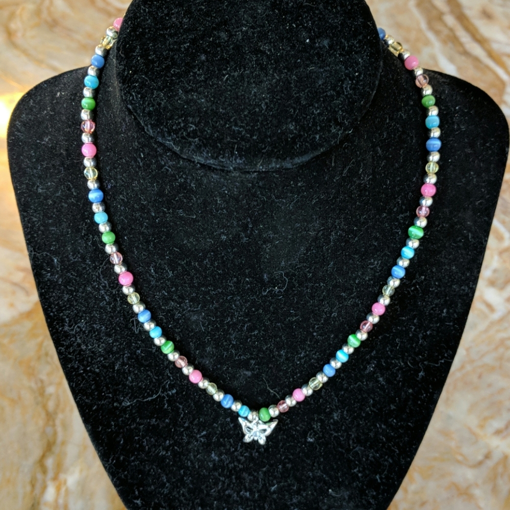 Beaded Butterfly Necklace